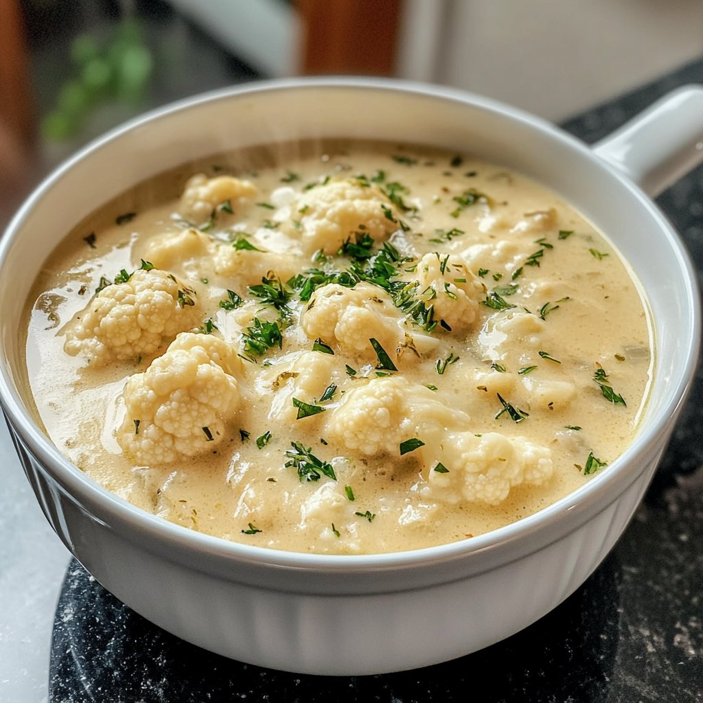 Blumenkohlsuppe zum Vorbereiten