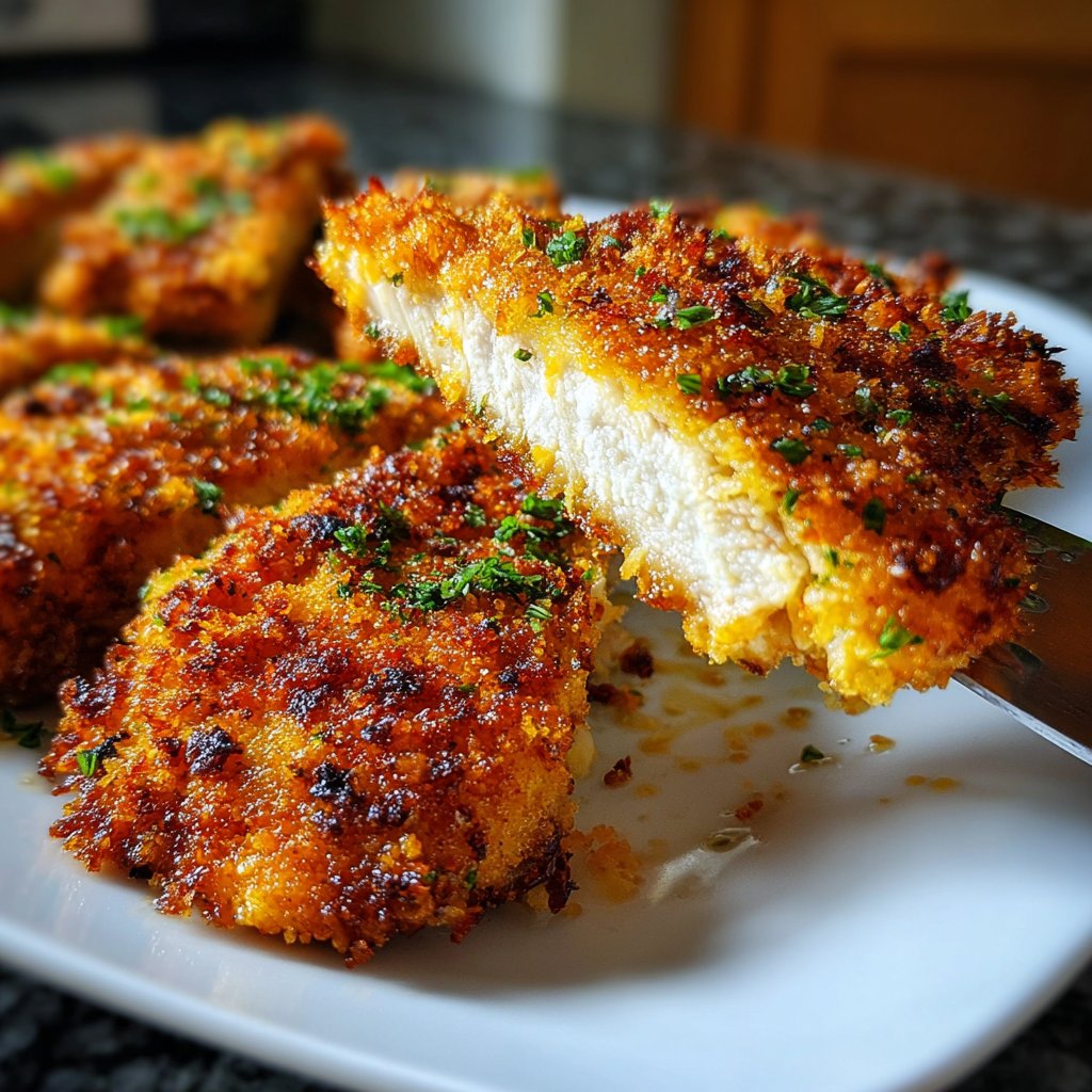 Hähnchen in Parmesanpanade