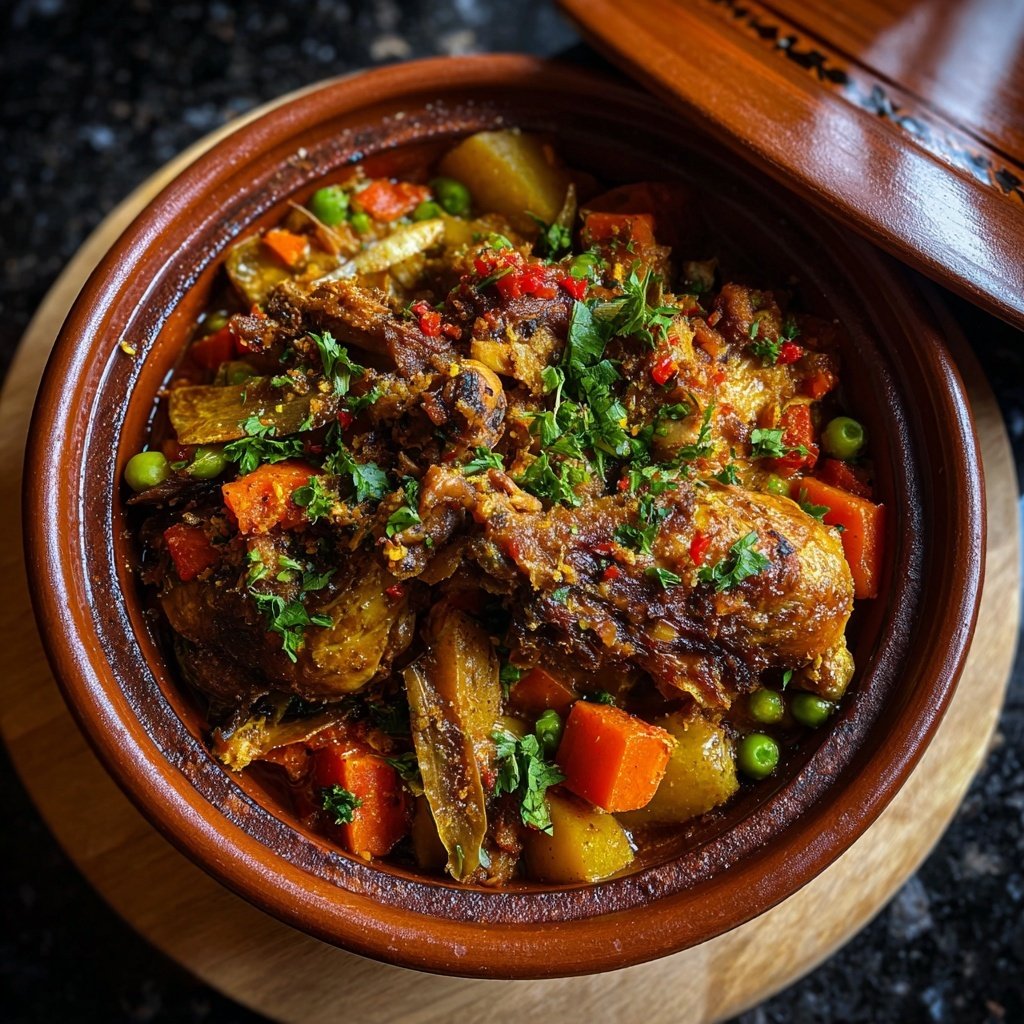 Internationale Küche Marokkanisches Hähnchen-Tagine