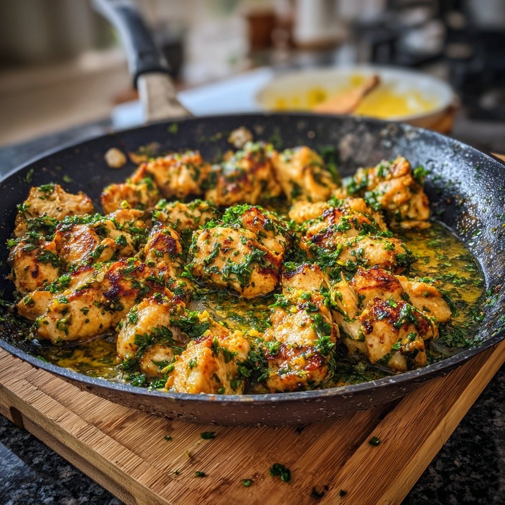 Kalorienarme Hähnchenpfanne Mit Zitronen Kräutern