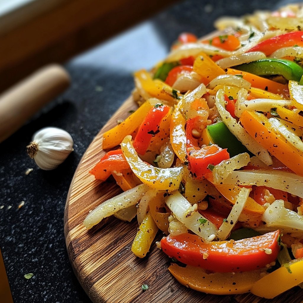 Gemüsepfanne mit Knoblauch