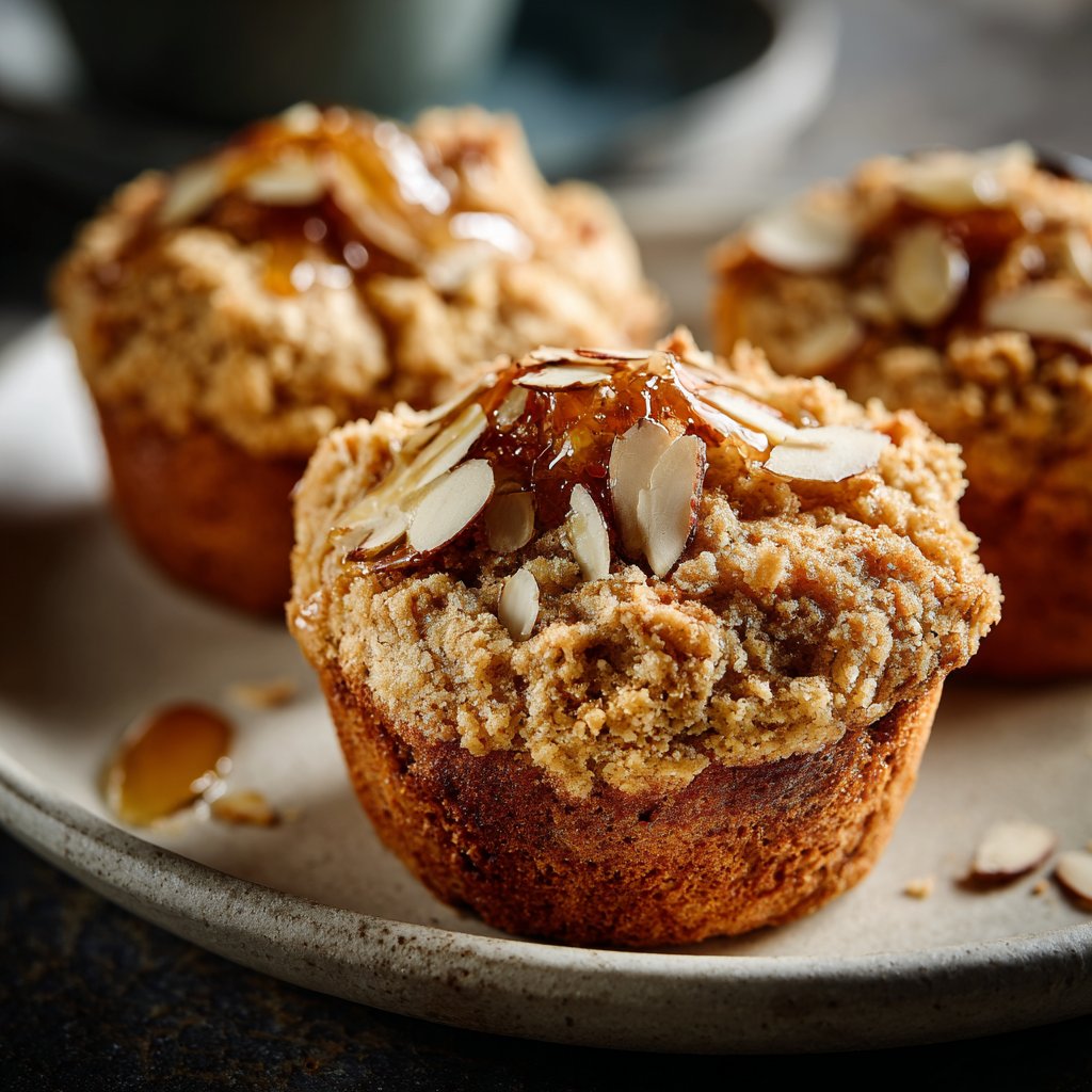 Muffins mit Mandeln und Honig