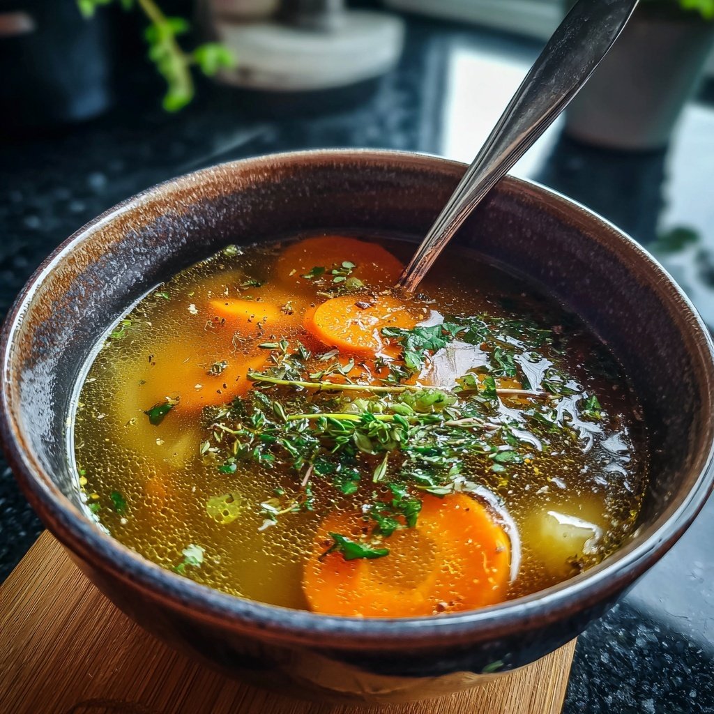 Abendessen leicht mit Suppe