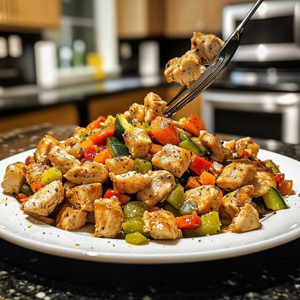 High Protein Hähnchenpfanne mit Gemüse