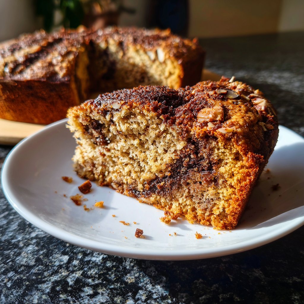 Bananenkuchen mit Mandeln und Kakao