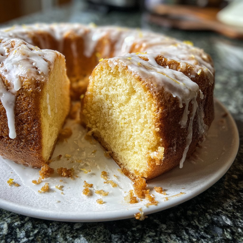 Blechkuchen mit Zitronenguss und Joghurt