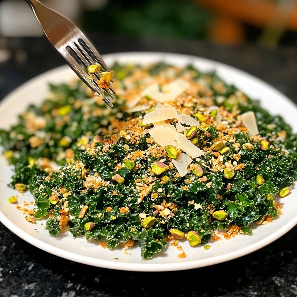 Parmesan-Pistazien-Kale-Salat