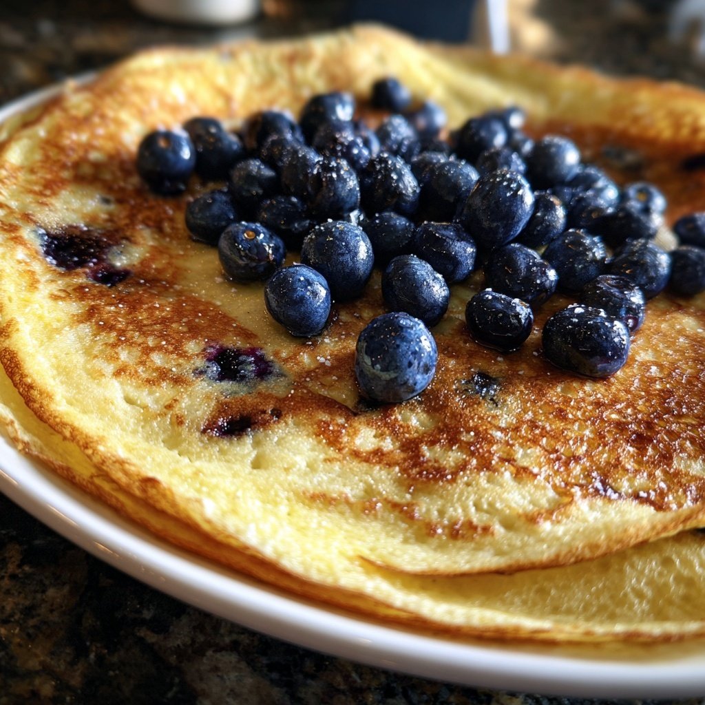 Pfannkuchen mit Heidelbeeren