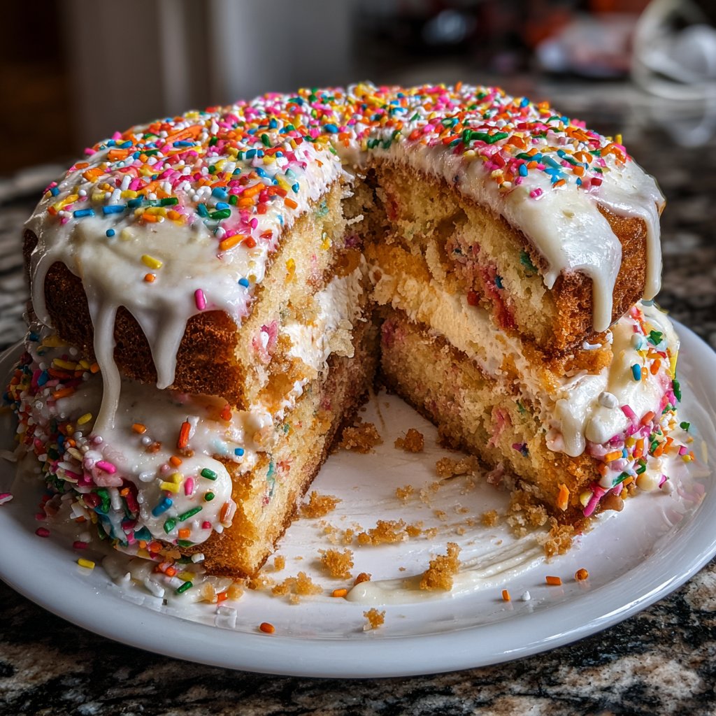 Geburtstagskuchen mit Streuseln