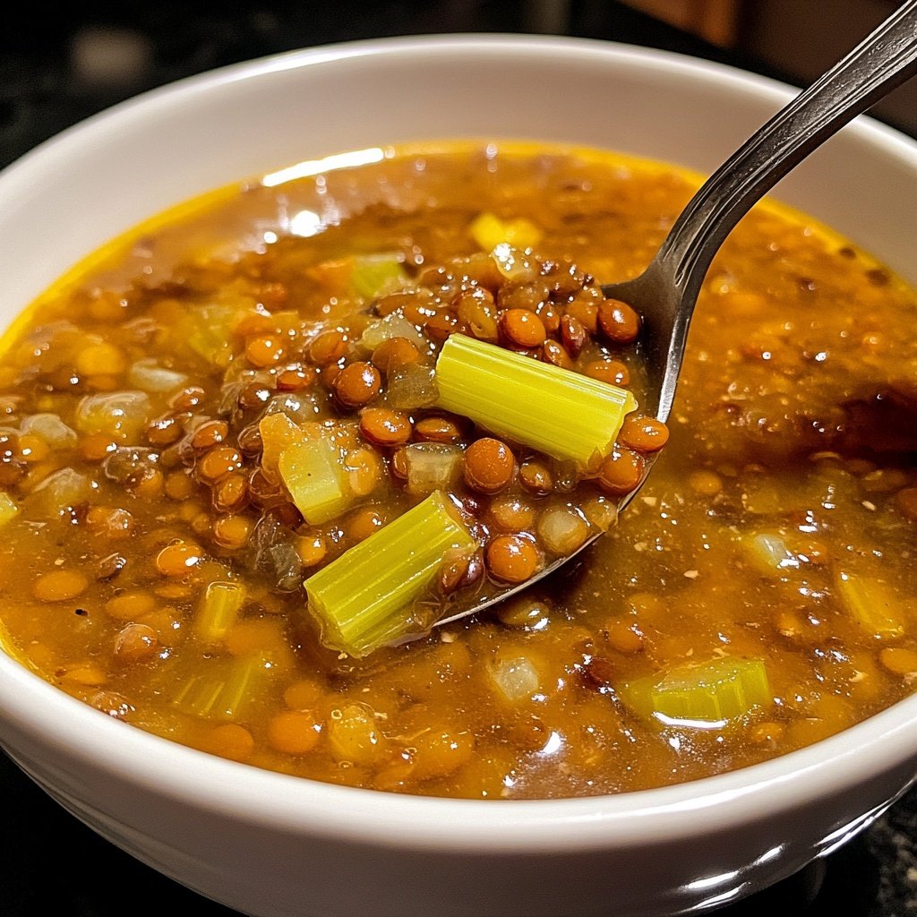 Linsensuppe mit Sellerie