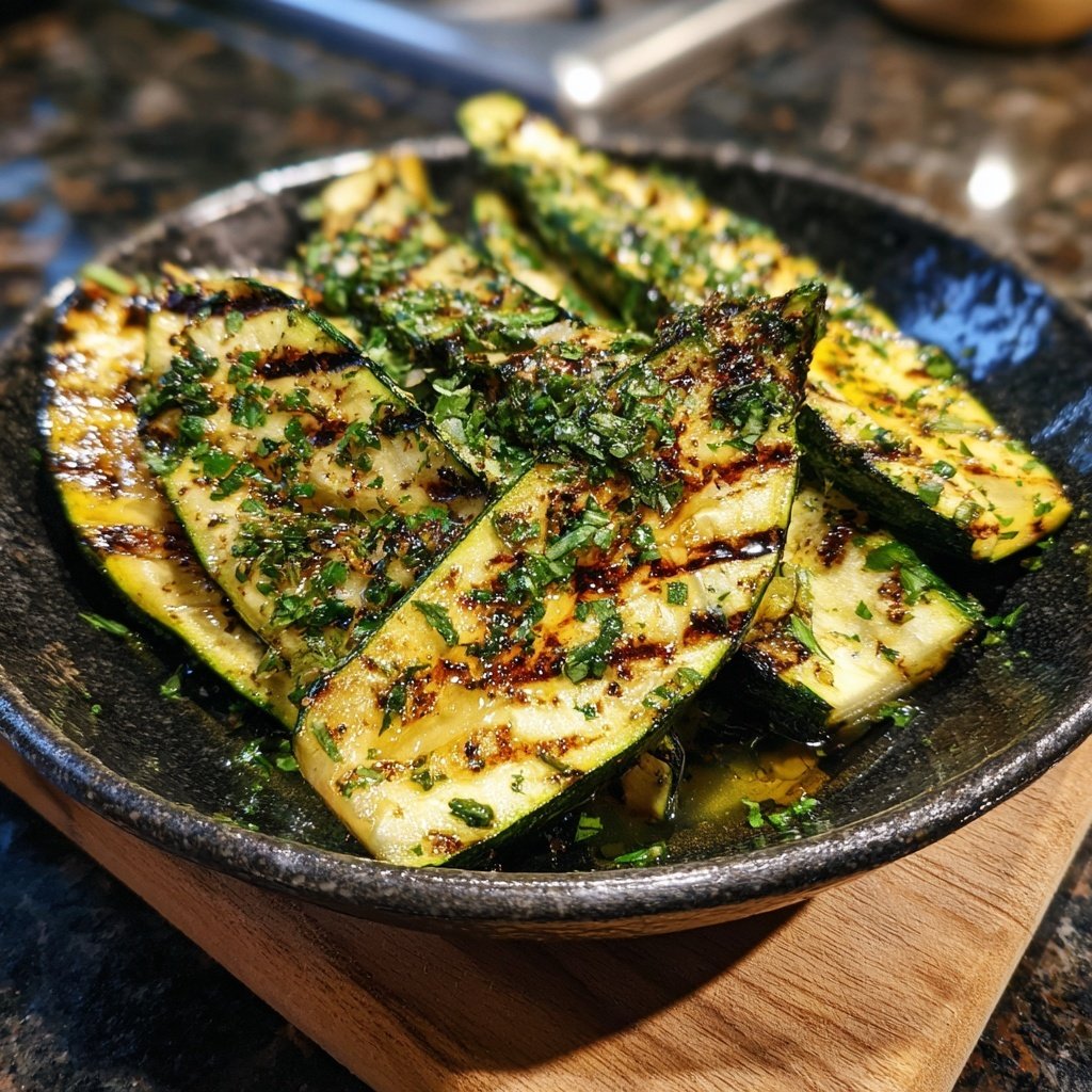 Gegrillte Zucchini Mit Zitronen Marinade