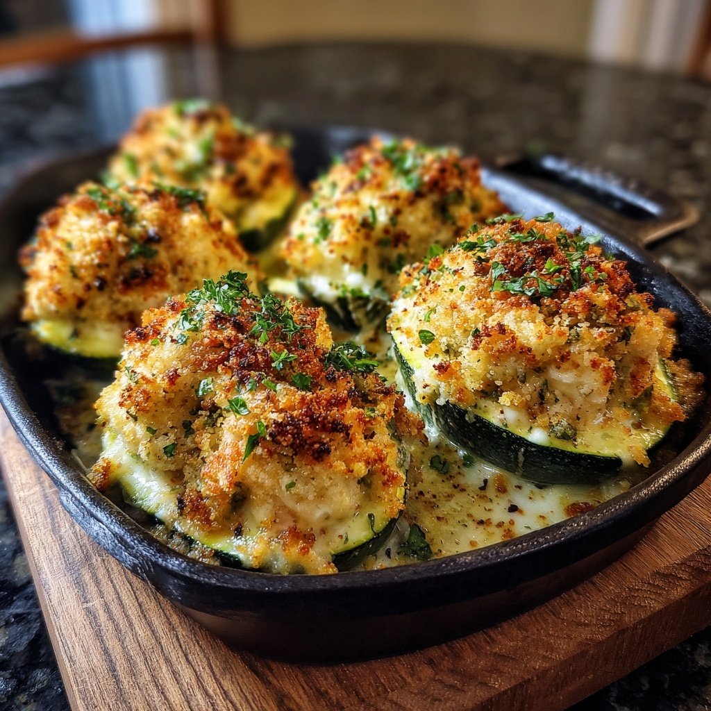 Kalorienarme Ofen Zucchini Mit Hähnchen