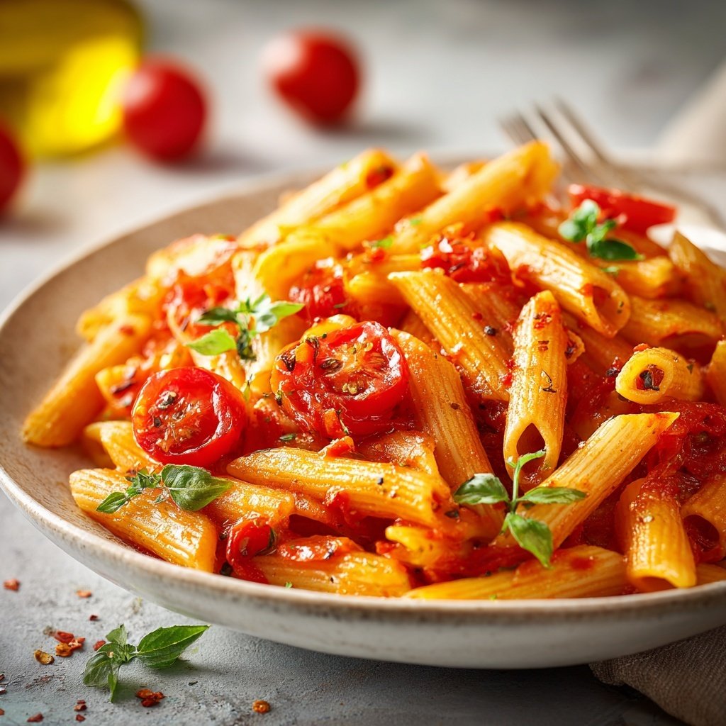 Penne Arrabbiata mit frischen Tomaten