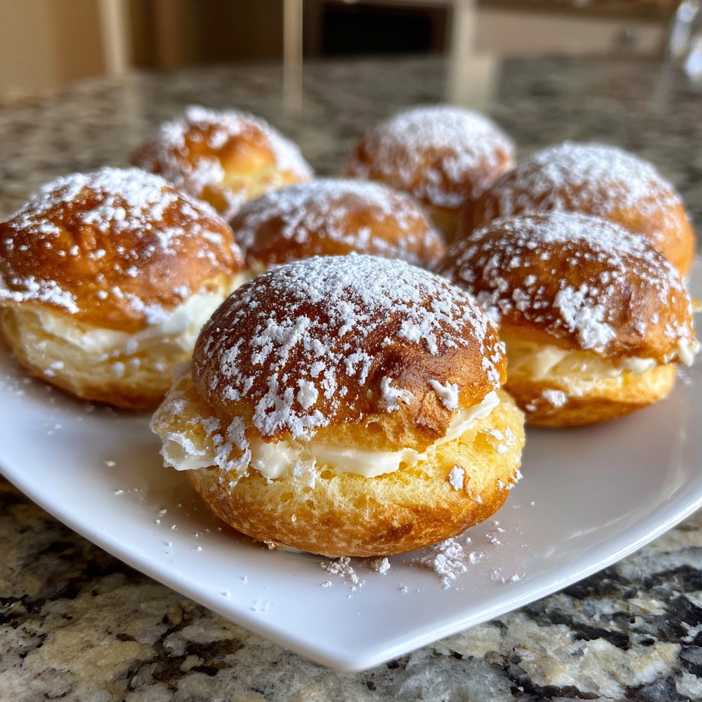 Quarkbällchen gefüllt