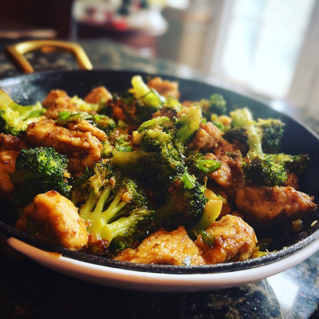 Brokkoli Pfanne Mit Hähnchen