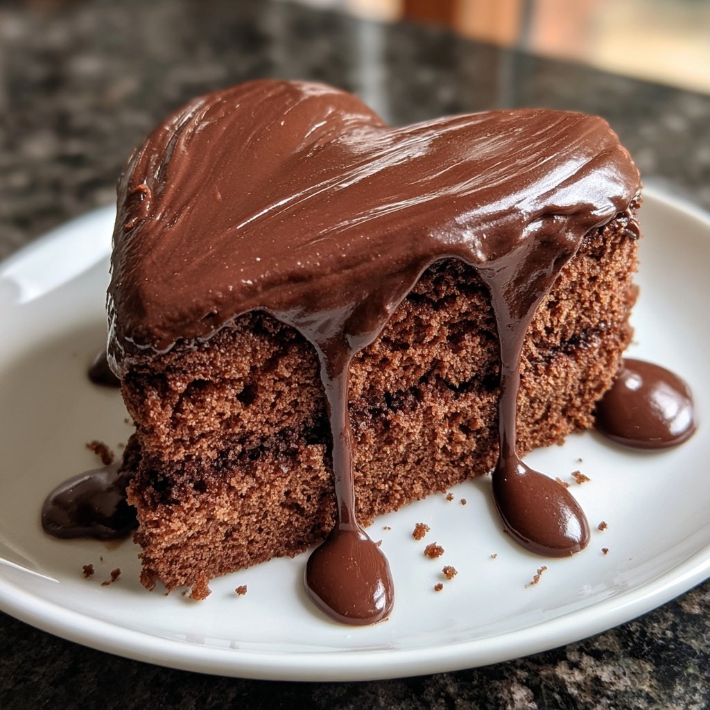 Valentinstag Kuchen mit Schokolade